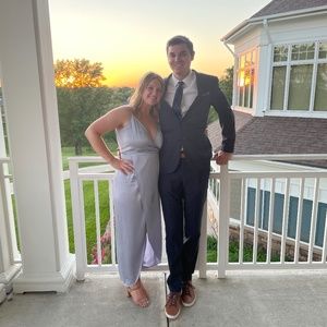 Lavender Satin Wrap Dress